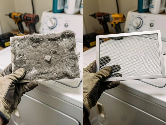 Professional lint trap cleaning by Belmont Dryer Vent Cleaning in Belmont