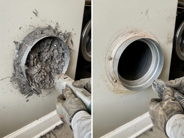 Professional clogged vent cleaning by Belmont Dryer Vent Cleaning in Belmont