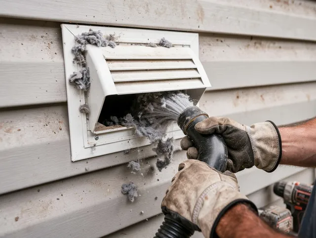 Professional dryer vent cleaning by Belmont Dryer Vent Cleaning in Belmont