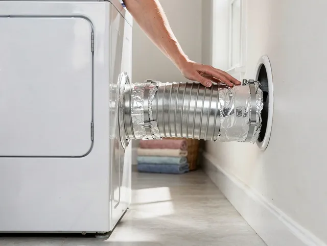 Professional dryer vent hose installation by Belmont Dryer Vent Cleaning in Belmont
