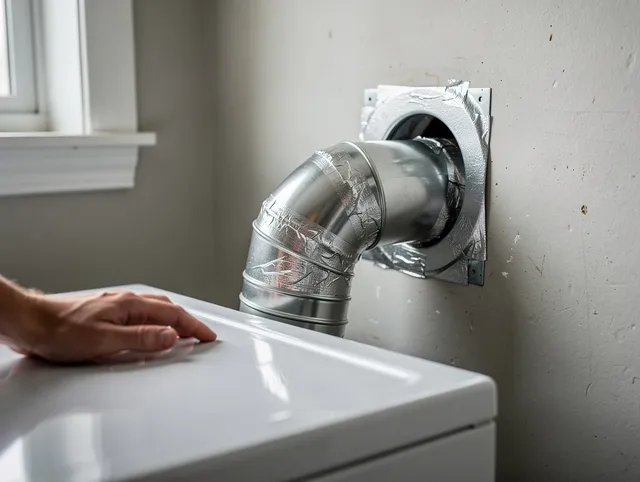 Belmont Dryer Vent Cleaning expert performing professional dryer vent repair and installation in Belmont