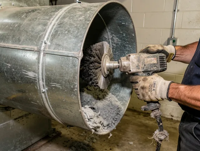 Industrial-grade dryer vent cleaning by Belmont Dryer Vent Cleaning in Belmont