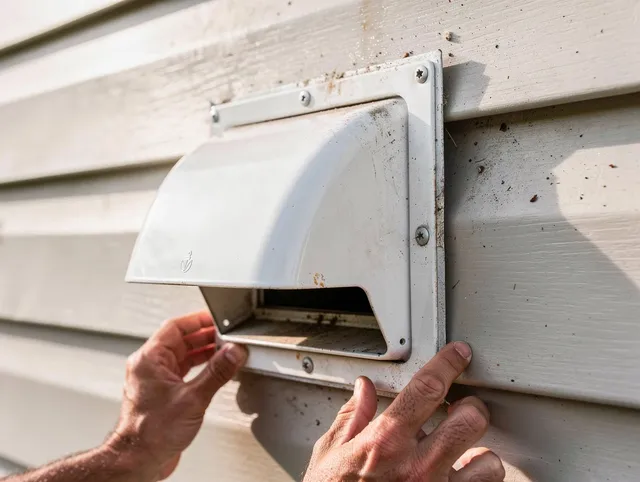 Belmont Dryer Vent Cleaning technician delivering thorough residential dryer vent cleaning service in Belmont